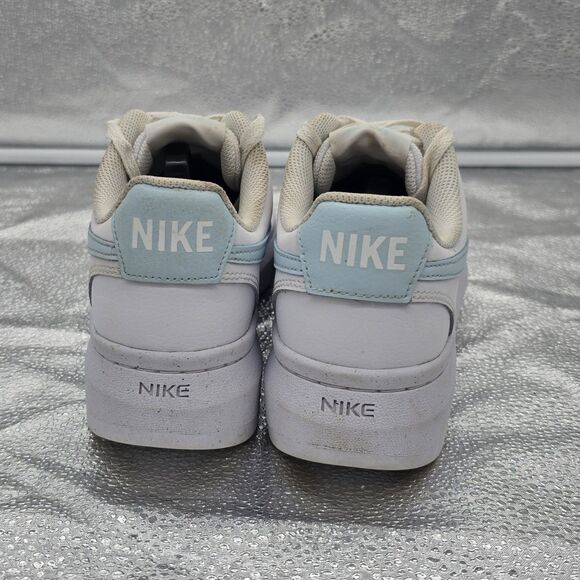 Women's Nike Court Vision Alta Platform Sneakers Size 8.5 White Light Blue - Picture 5 of 9